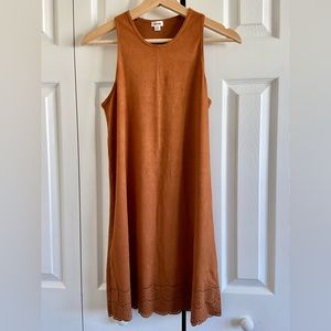 Garage suede sleeveless mini dress